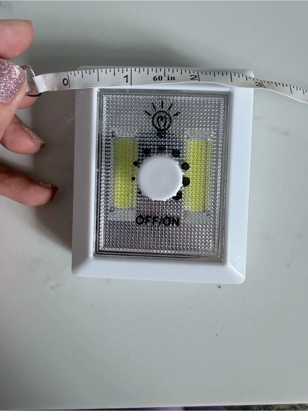 Portable Cordless White LED Night Light with On/Off Button